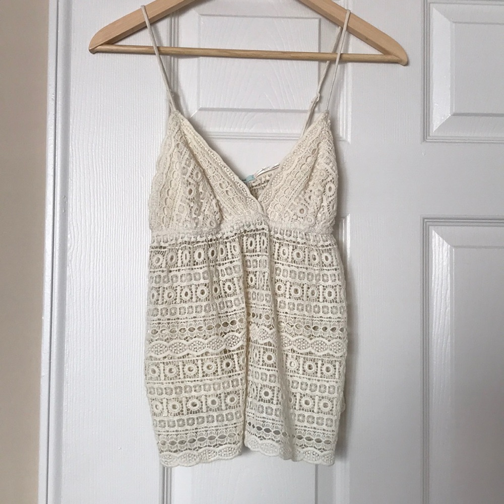 Off white lace tank from urban outfitters
